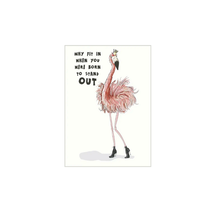 Flamingo Born to stand out Kort